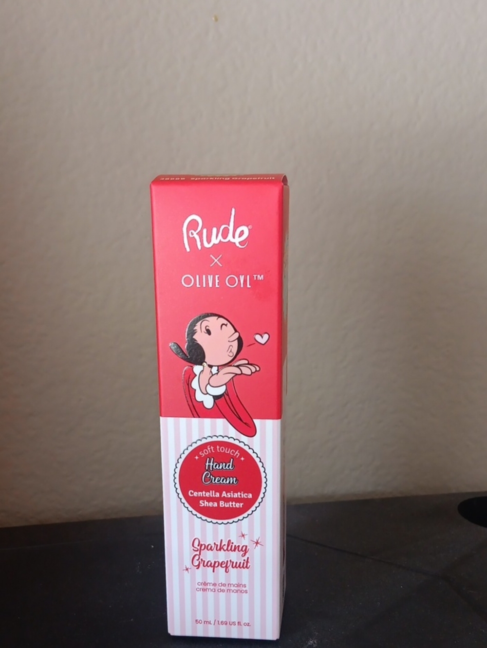 RUDE Sparkling Grapefruit Hand Cream - Pink and White Packaging